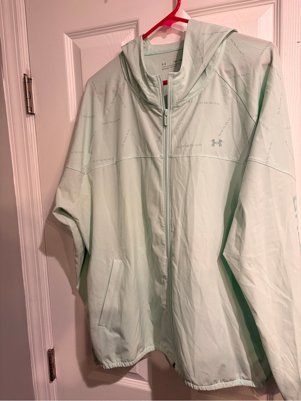 Under Armour Light Green Full-Zip Hooded Bomber Jacket